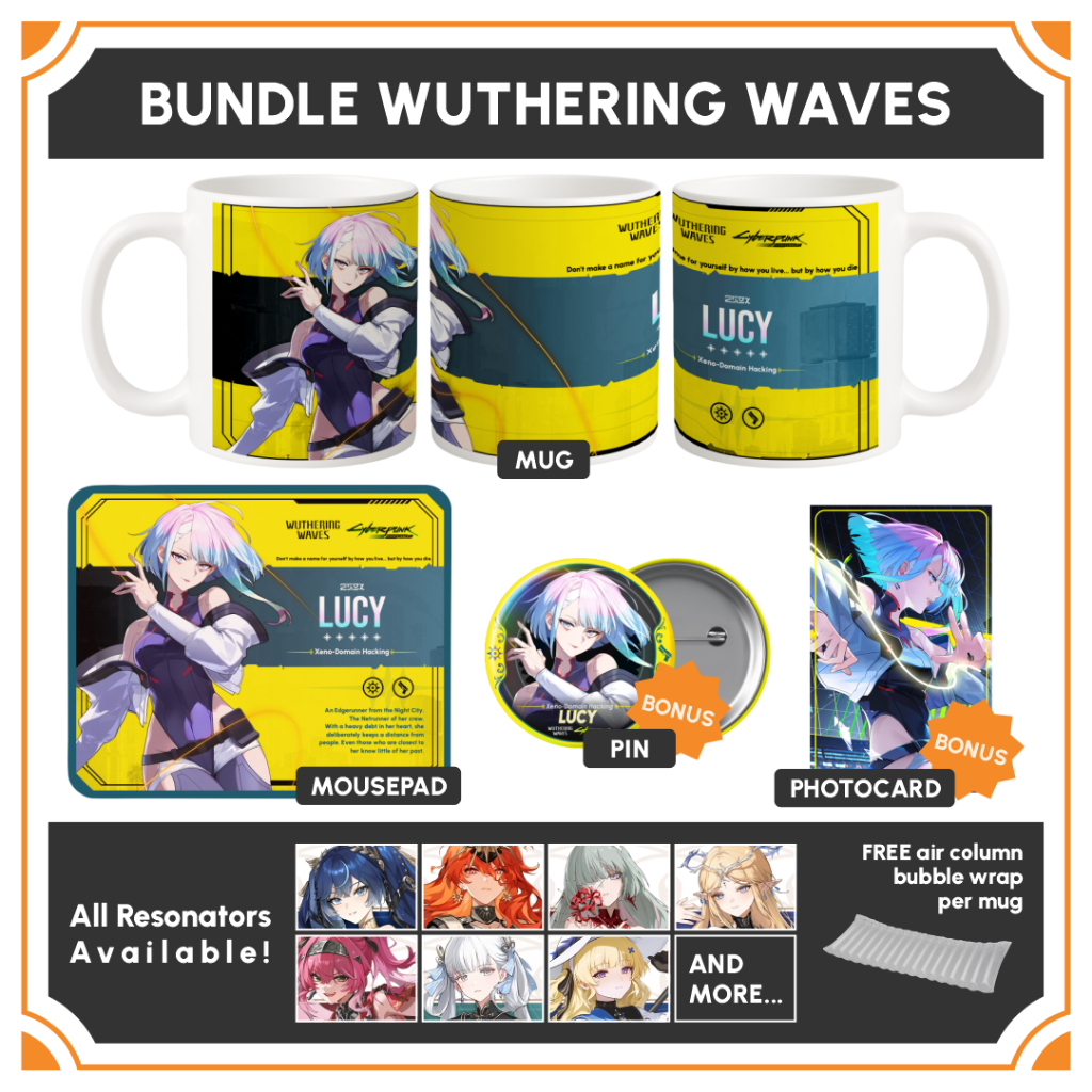 LR BUNDLE - Wuthering Waves / WuWa / Cyberpunk Lucy, Rebecca, Denia, Hiyuki, Sigrika, Aemeath, Luuk 