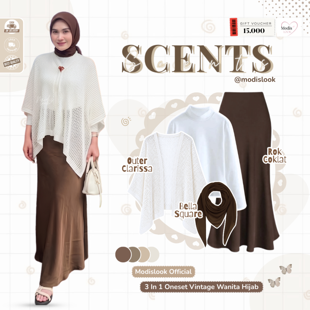 ONESET VIRAL!! Ootd Pantai Style I Ootd Pantai Hijab I Hijab + Outer + Manset + Rok I Oneset Wanita 