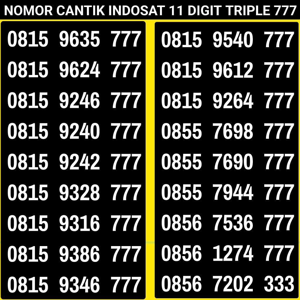 KARTU PERDANA NOMOR CANTIK INDOSAT SERI 0000
