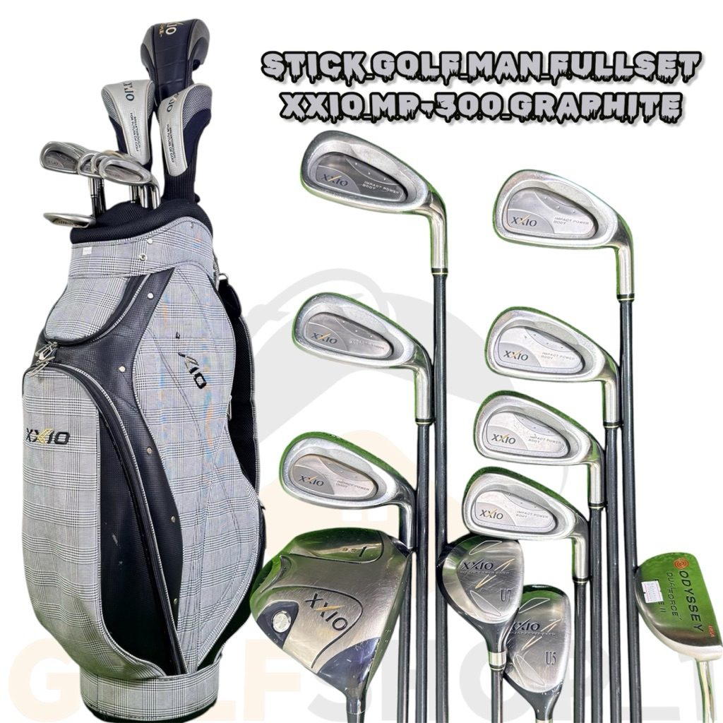 Stick Golf Man XXIO MP-300 Shaft Graphite Flek Reguler Second Original Fullset Bag Golf