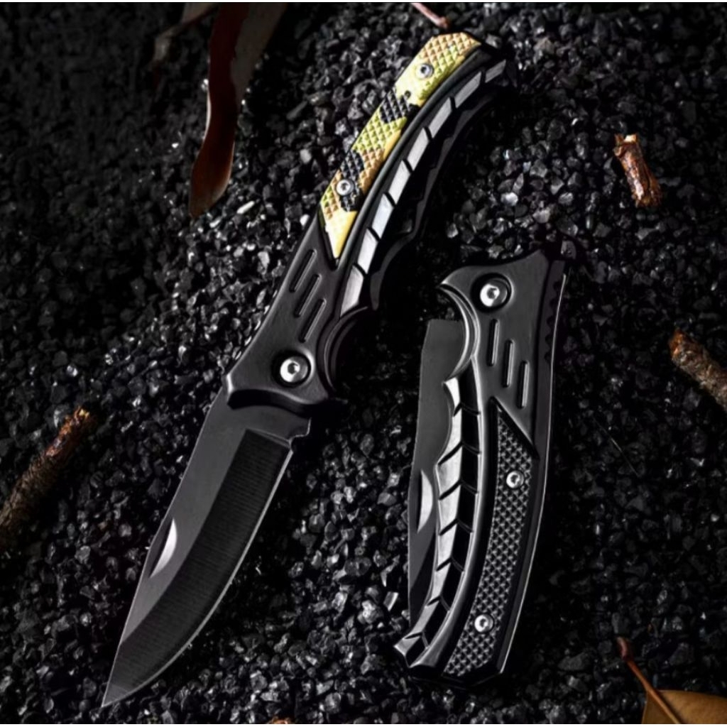 Pisau Boker Baja Multifungsi Alat potong Lipat Boker Pisau Outdoor Camping