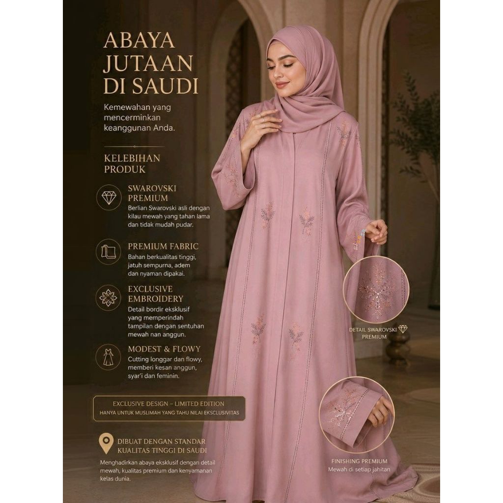 ala KARAZ Saudi Abaya modest Gamis Ori Butik Cameca like Sisesa