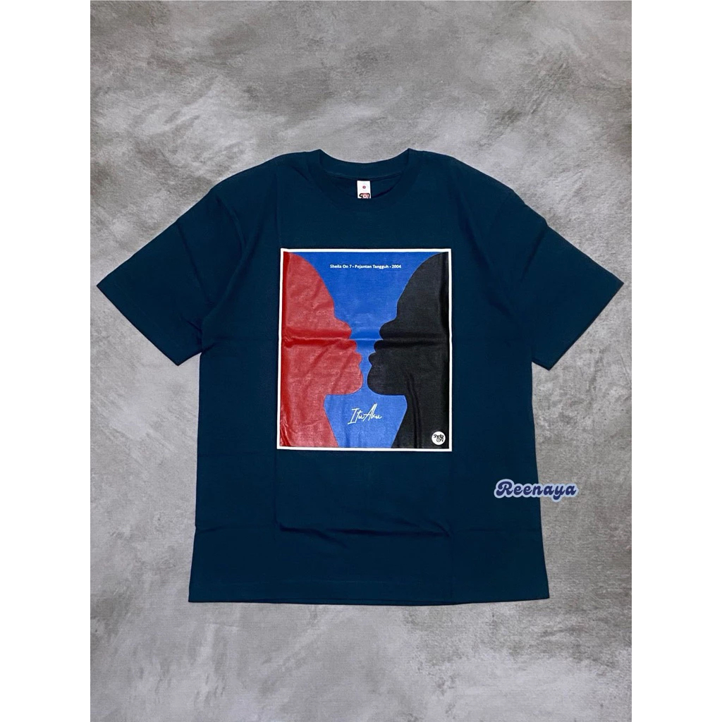 Kaos Sheila On 7 Pejantan Tangguh Itu Aku Official Merchandise SO7 T-Shirt Band Navy