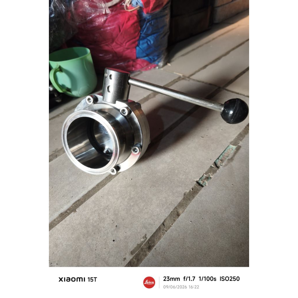 BUTTERFLY BALL VALVE 2½" 2,5" INCH SANITARY STAINLESS 316 MINOX BARU STOK LAMA