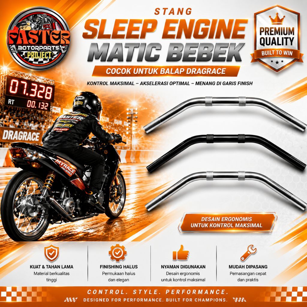 setang setir sleep engine metik, bebek murah lebay