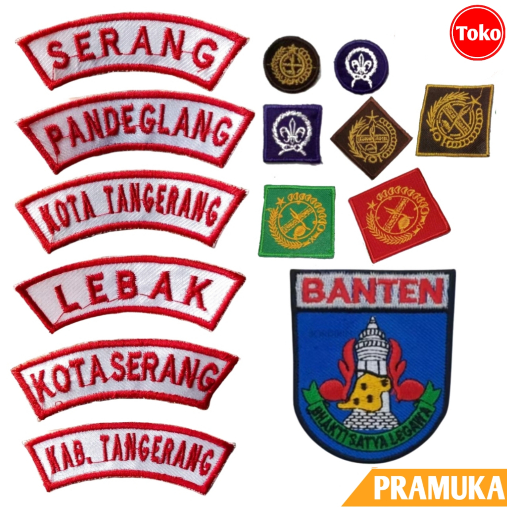 Bed Kwarda & Kwarcab Pramuka Banten Bordir / Bed Lokasi Kwarcab Pramuka Kwarda Banten / Badge Atribu
