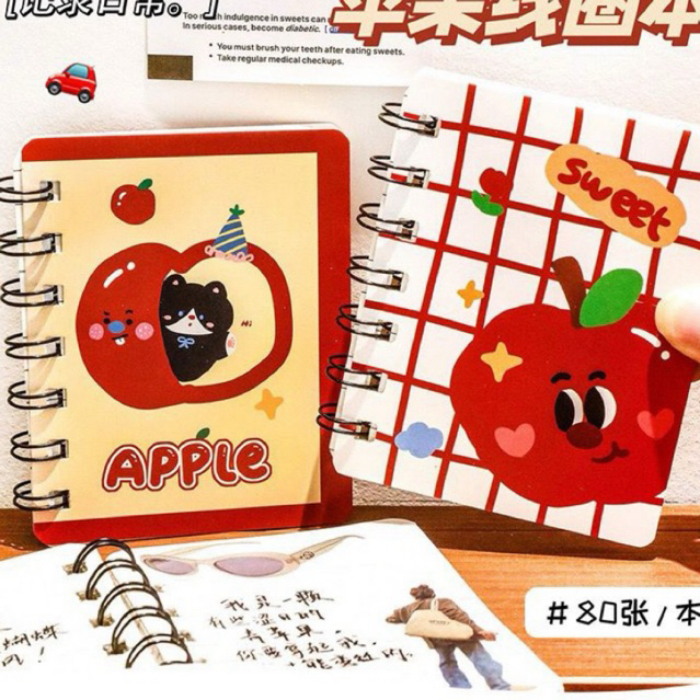 A7 Mini Notebook Apple Kertas Polos Buku Tulis Sekolah