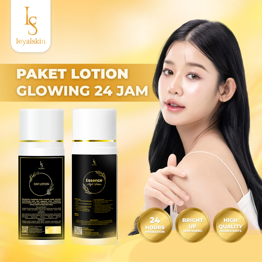 Paket Extra Hight Whitening - Cream Pemutih Badan Day Lotion & Night Lotion (Collagen)