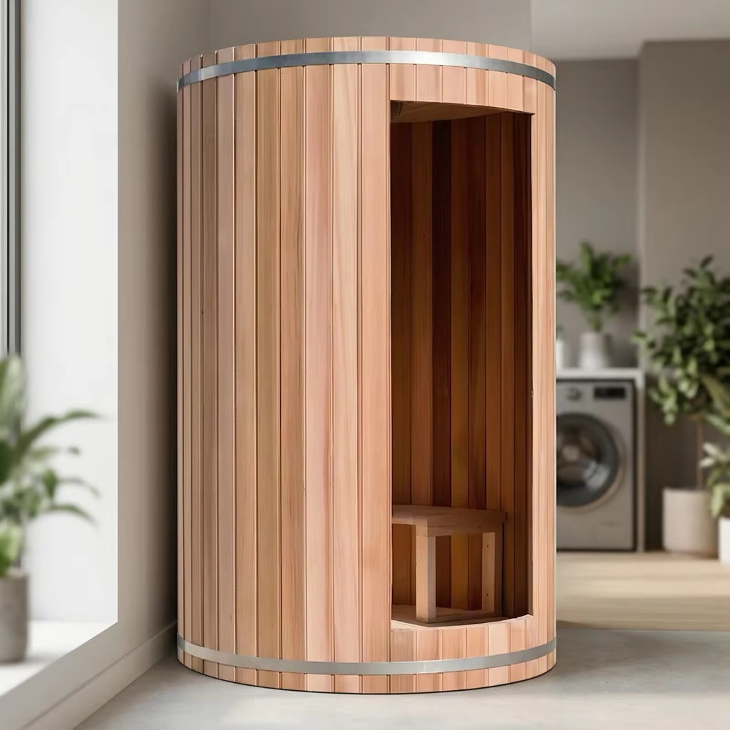 room Sauna Kayu Premium Sauna Rumah Pribadi Minimalis Modern Bulat
