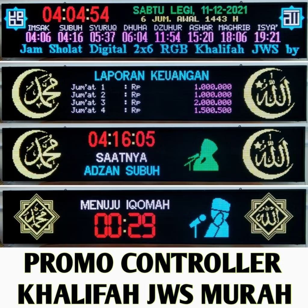 Promo Controller Murah Khalifah jws P5 rgb 2 baris