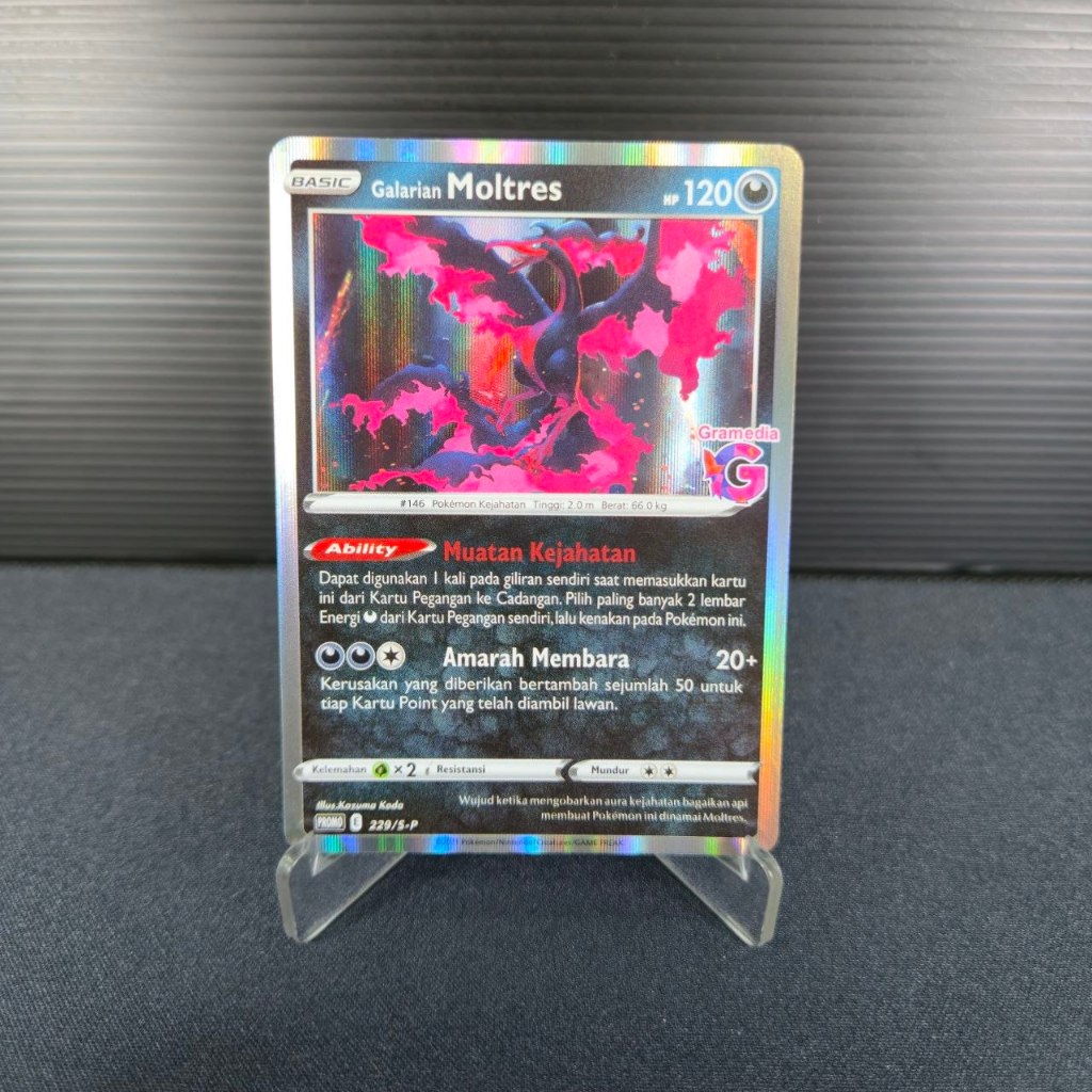 Galarian Moltres Holo Promo Gramedia 229/S-P