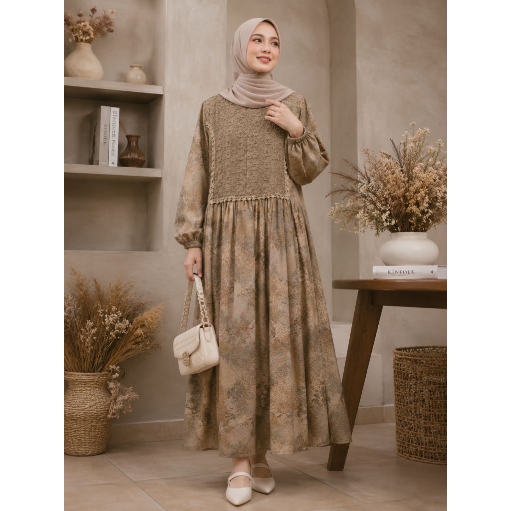 TERBARU GAMIS SALVINA / SALVINA YS /SALVINA ORIGINAL/SILK PREMIUM MOTIF BUNGA