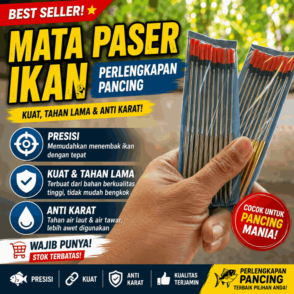 Mata Paser Perlengkapan Pancing Logam rok 6mm