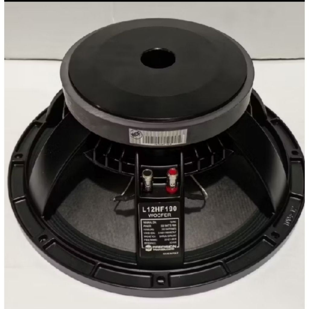speaker 12 inch RCF L12HF190 voice coil 3 inc woofer original produk