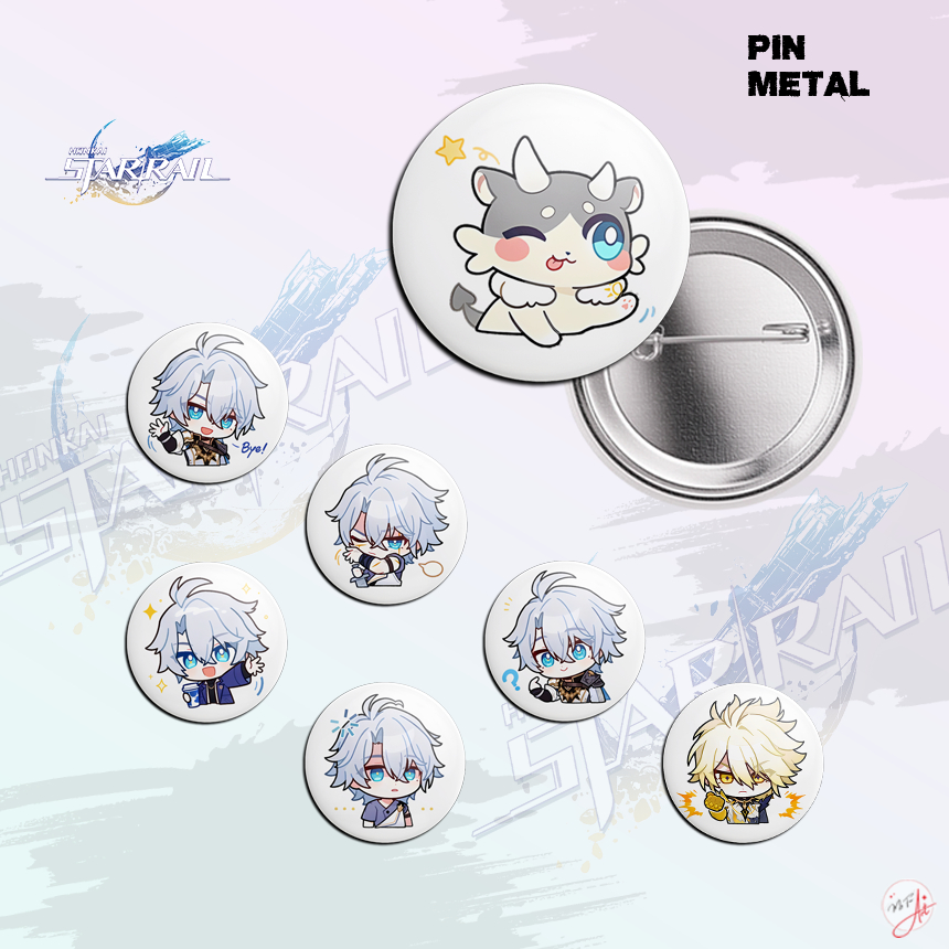 Pin Metal CHIBI PHAINON HONKAI STAR RAIL Souvenir Aksesoris Waterproof 44mm