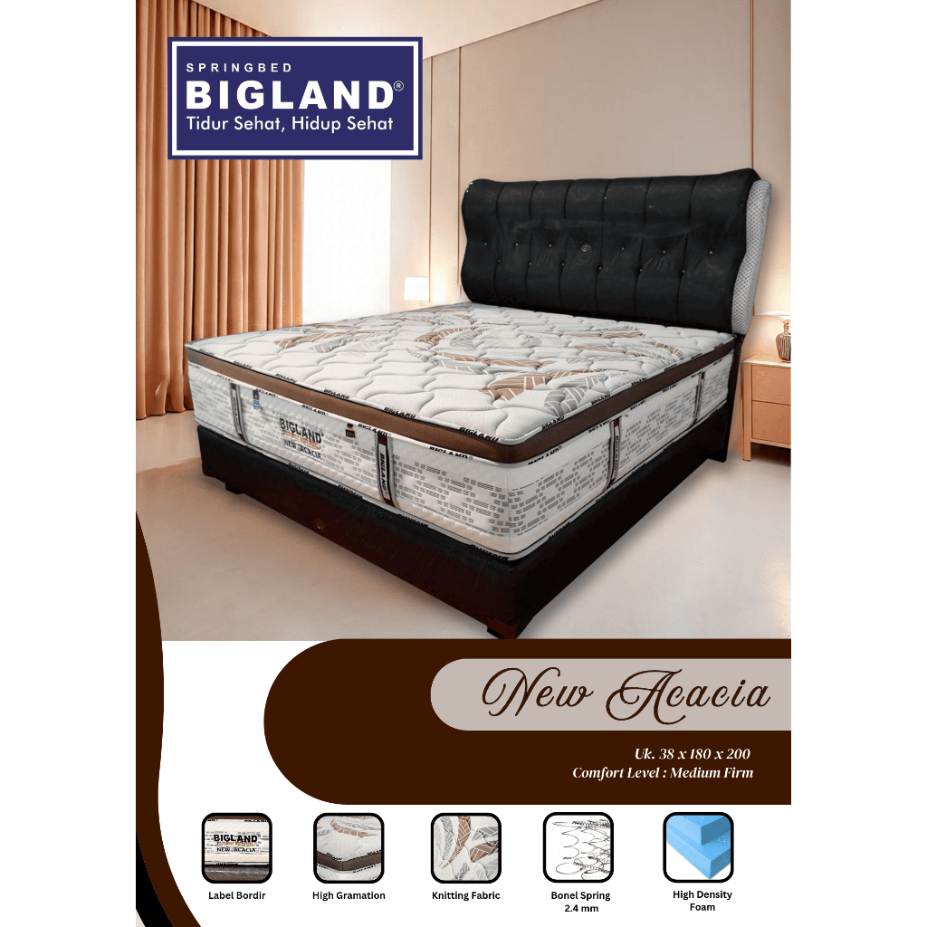 Springbed Bigland Type New Acacia Uk. 180X200 (Hanya Matras)