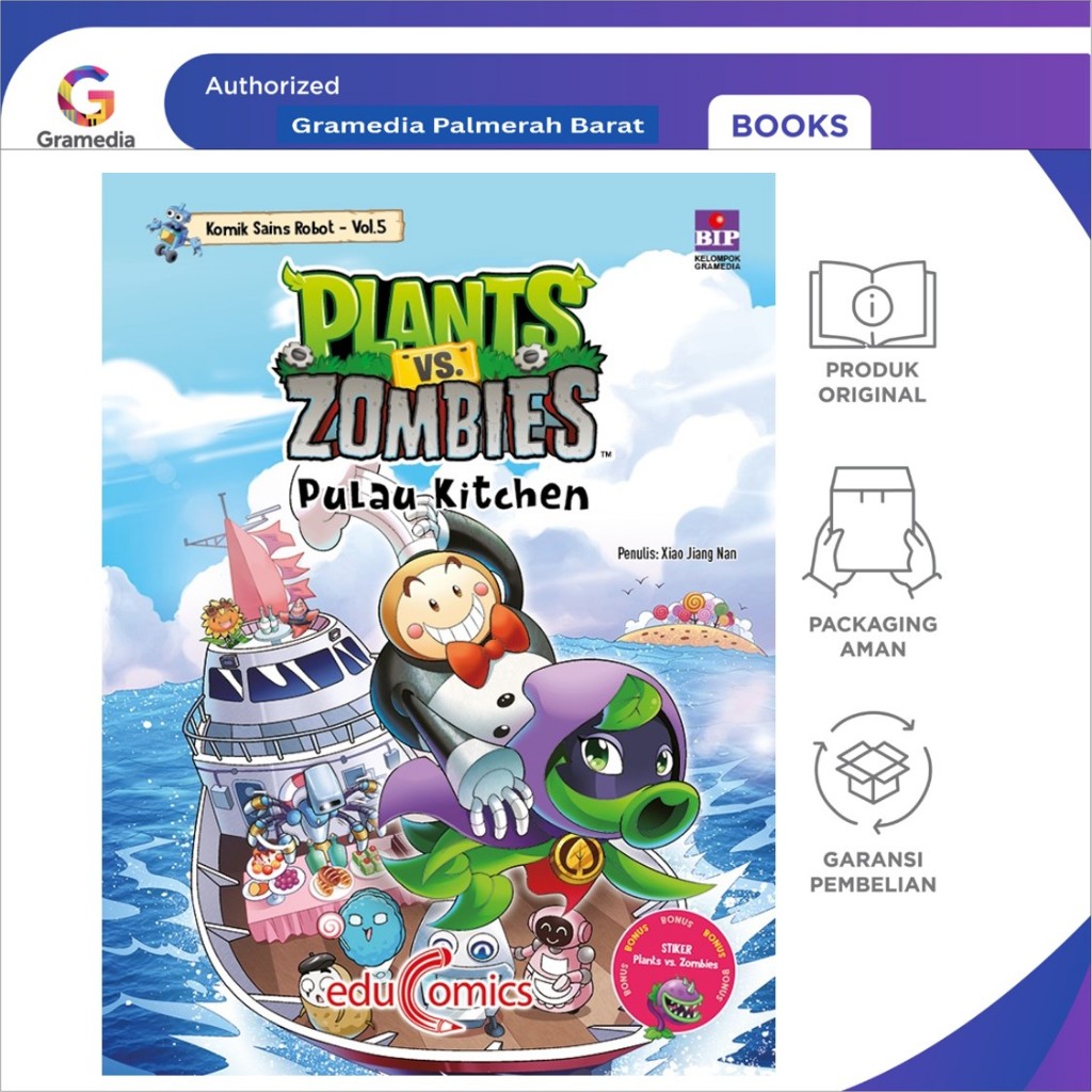 Educomics Plants vs Zombies Komik Sains Robot: Pulau Kitchen