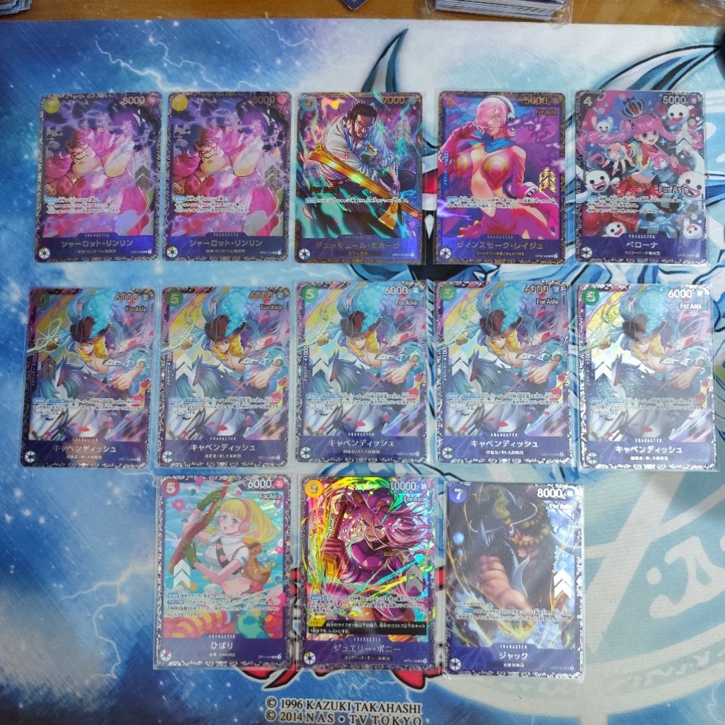 One Piece Bundle 13 Flagship Cards Mihawk Reiju dengan banyak bonus PROMO original