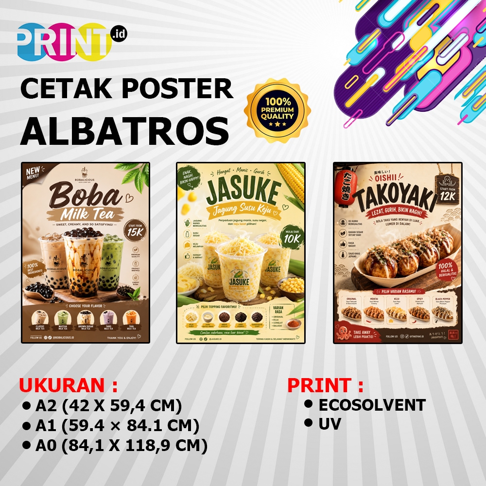 Print Cetak Poster Bahan Albatros | Poster Custom | Print Albatros | Poster Albatros | Cetak Poster 