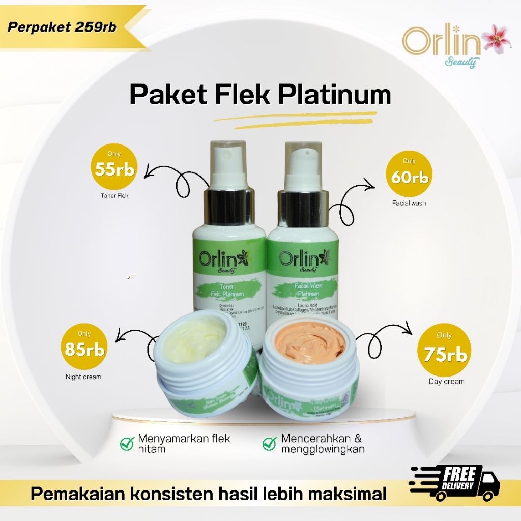 ( BISA COD ) PAKET FLEK ORLIN BEAUTY / ORLIN BEAUTY SKINCARE/ ORLIN BEAUTY / ORLIN SKINCARE