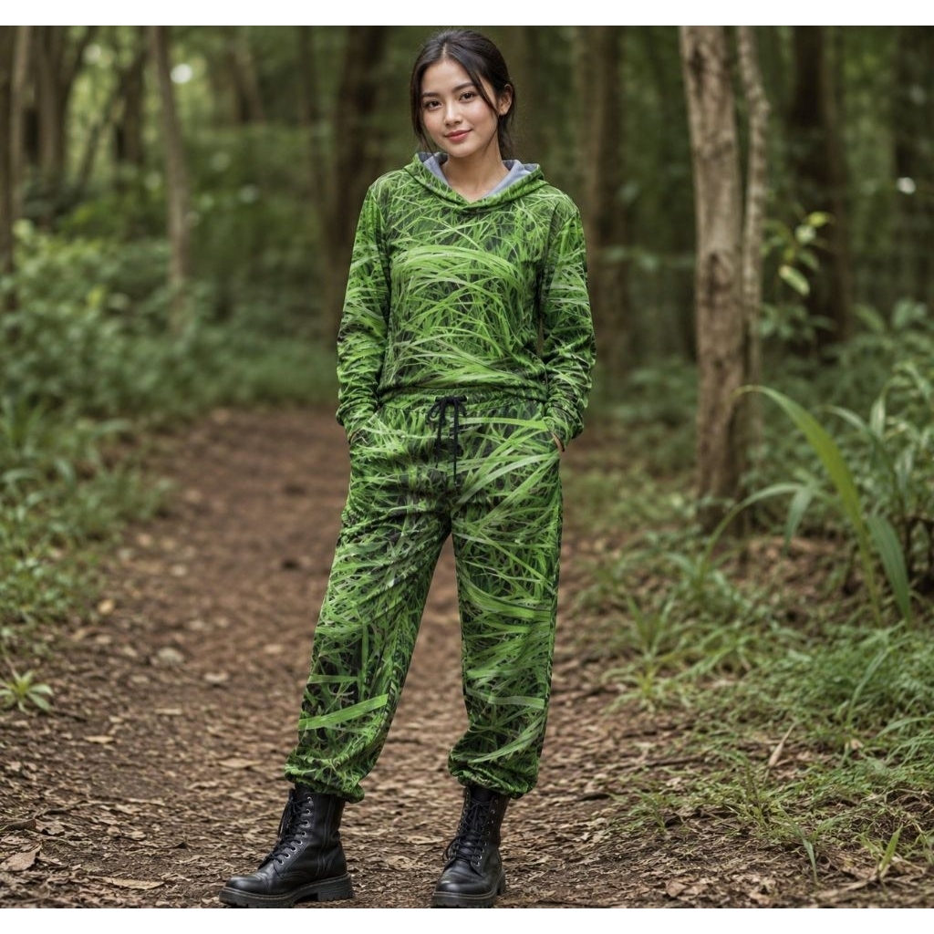 baju camo jersey camo baju berburu motif alang alang bahan wafle premium