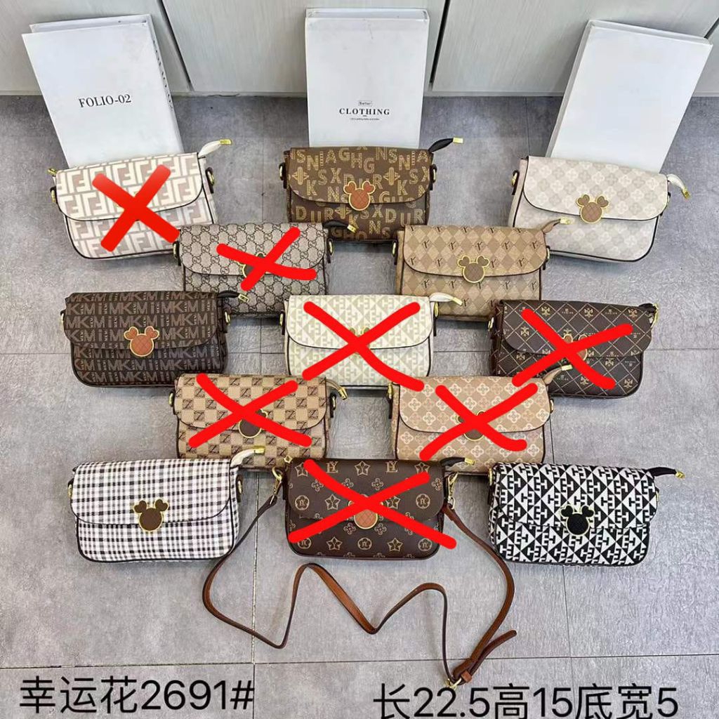 Yadier Fashion Tas Selempang Wanita Sandang Original Import Kulit PU #2691