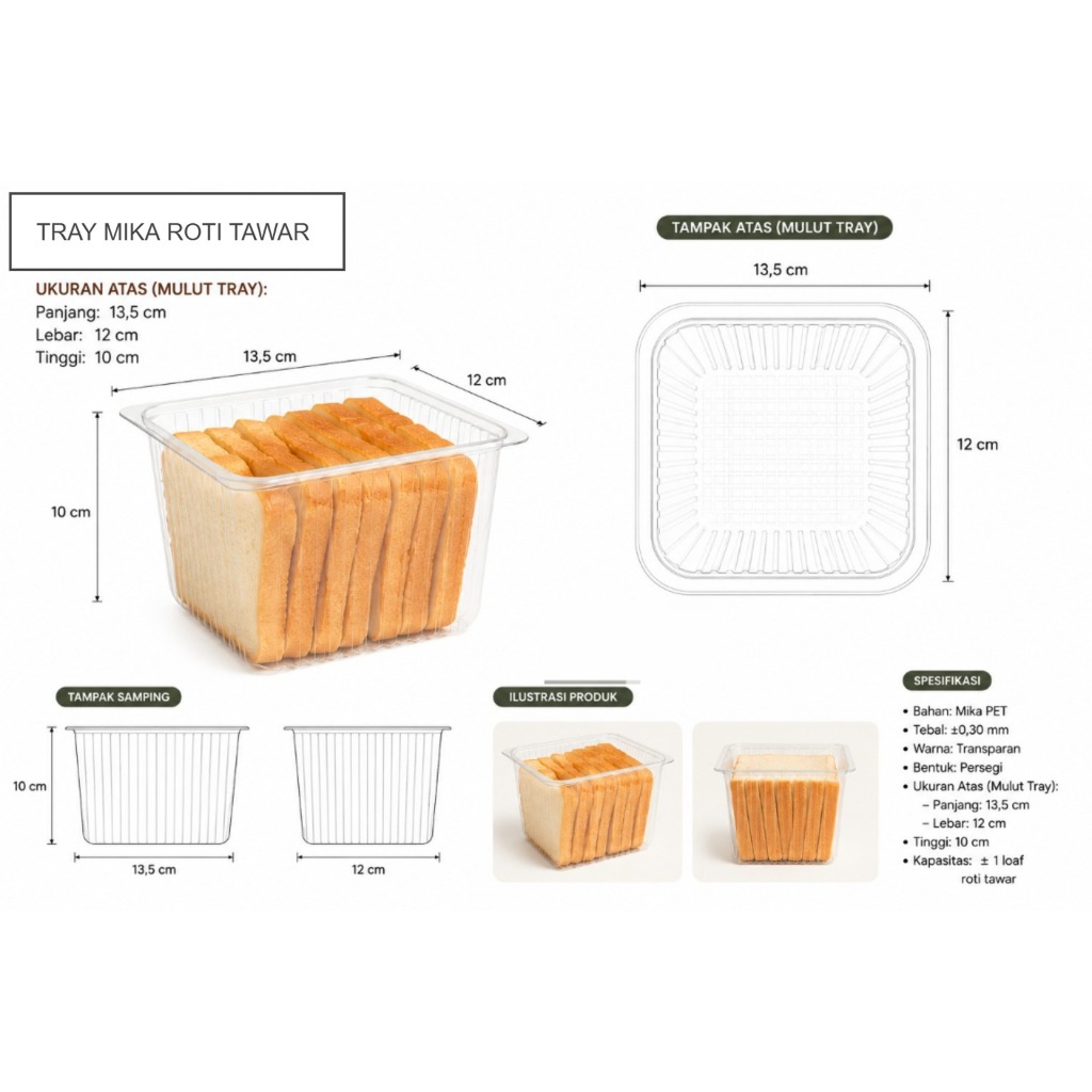 Tray Mika Roti Tawar