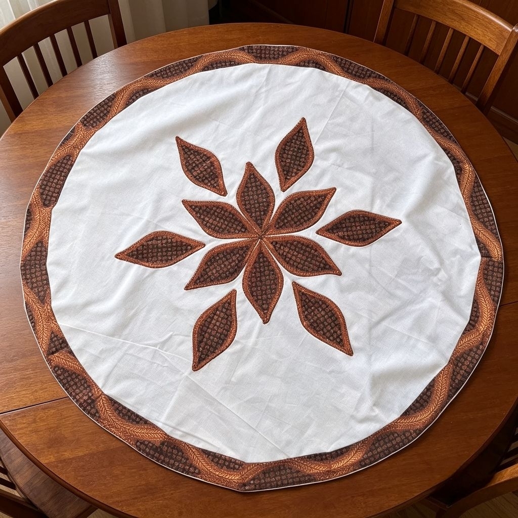Taplak bulat D-100 cm taplak meja makan/taplak batik