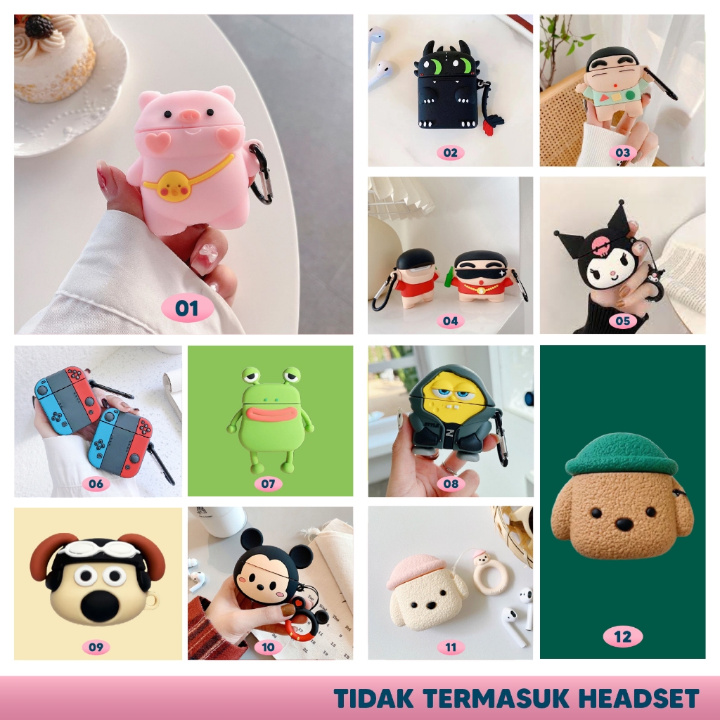 [LP] Case Lenovo LP40 / LP40 Pro / LP40 S Thinkplus Wireless Bluetooth Earphone Cartoon Cute