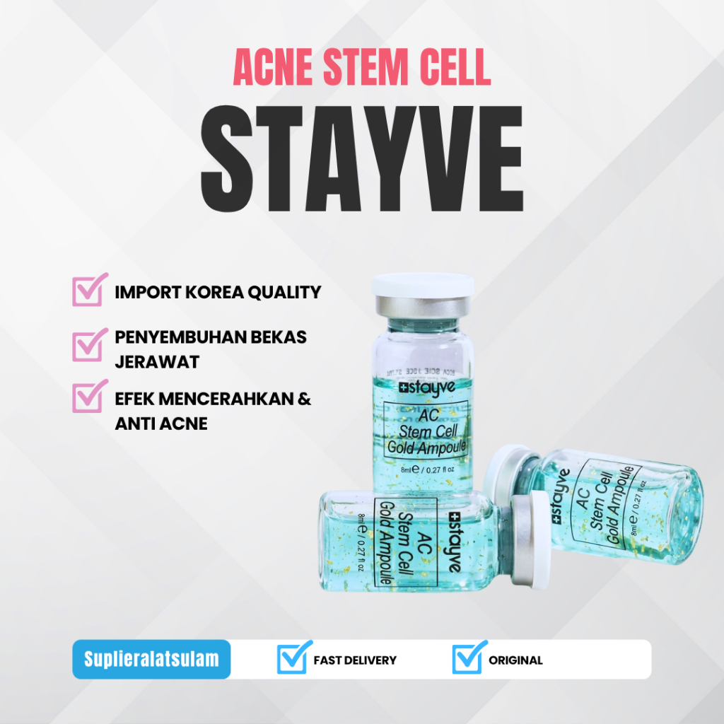 STV Acne Stem Cell Culture + Gold Ampoule Bb Glow Jerawat MTS Booster Bbglow Stem Cell ORI
