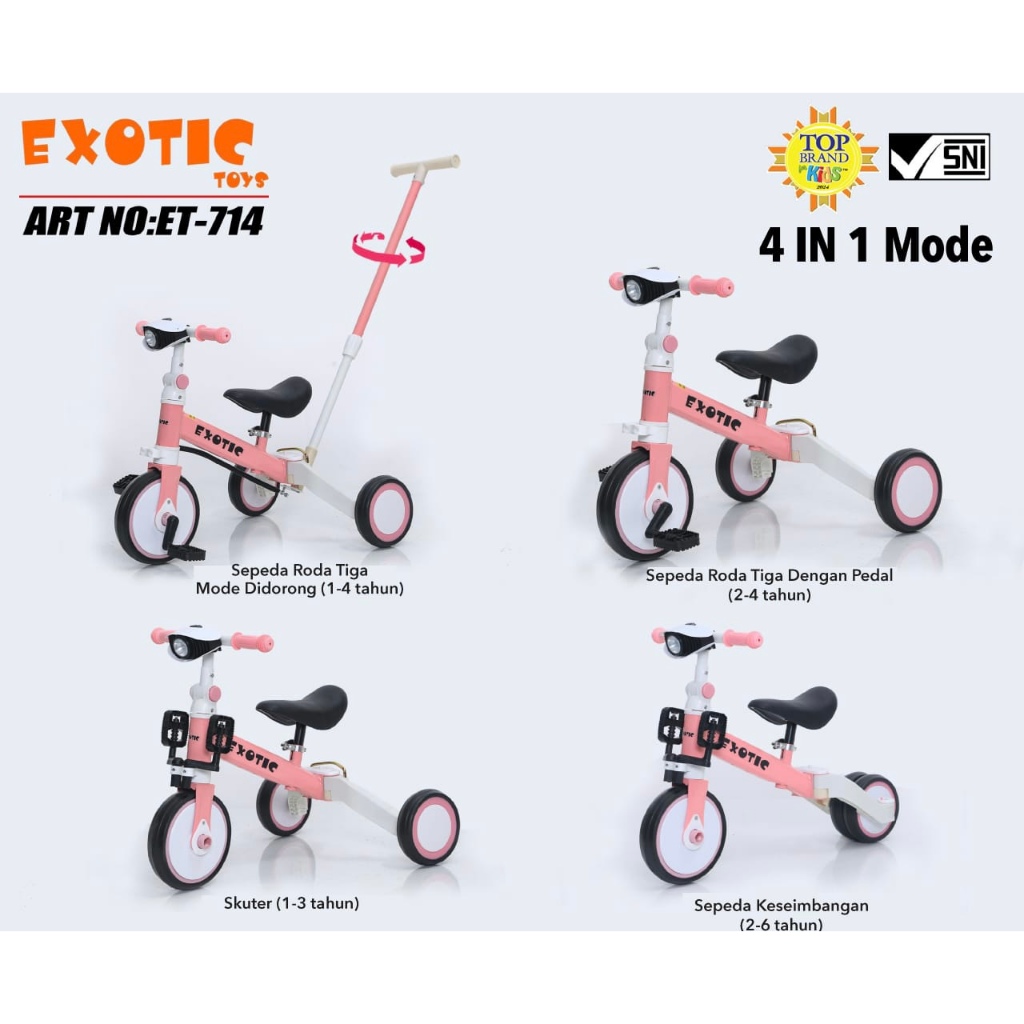 EXOTIC BALANCE BIKE ET-709 // ET- 709-7 // PMB T-30 // ET-714 ET709 ET714 IORA T20 T30 T31