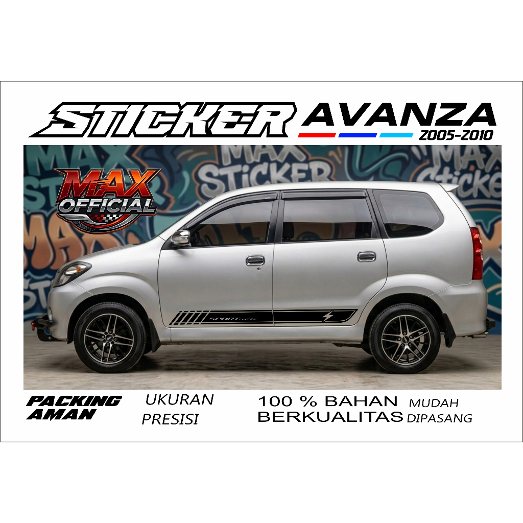 Sticker AVANZA 2005 - 2010 Stiker mobil Avanza lama