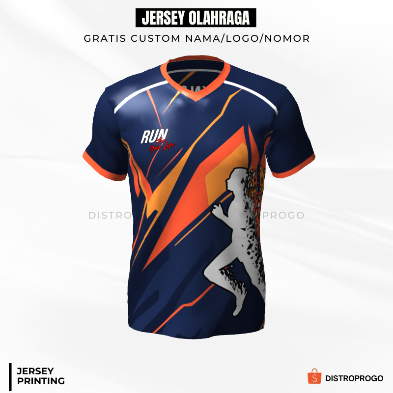 Jersey Pelari Kaos Fun Run Bahan Dryfit Bisa Custom 433