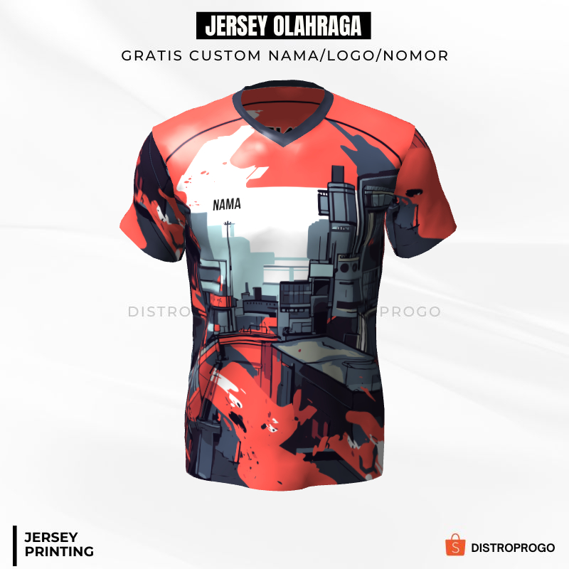 Jersey Pelari Kaos Fun Run Bahan Dryfit Bisa Custom 436