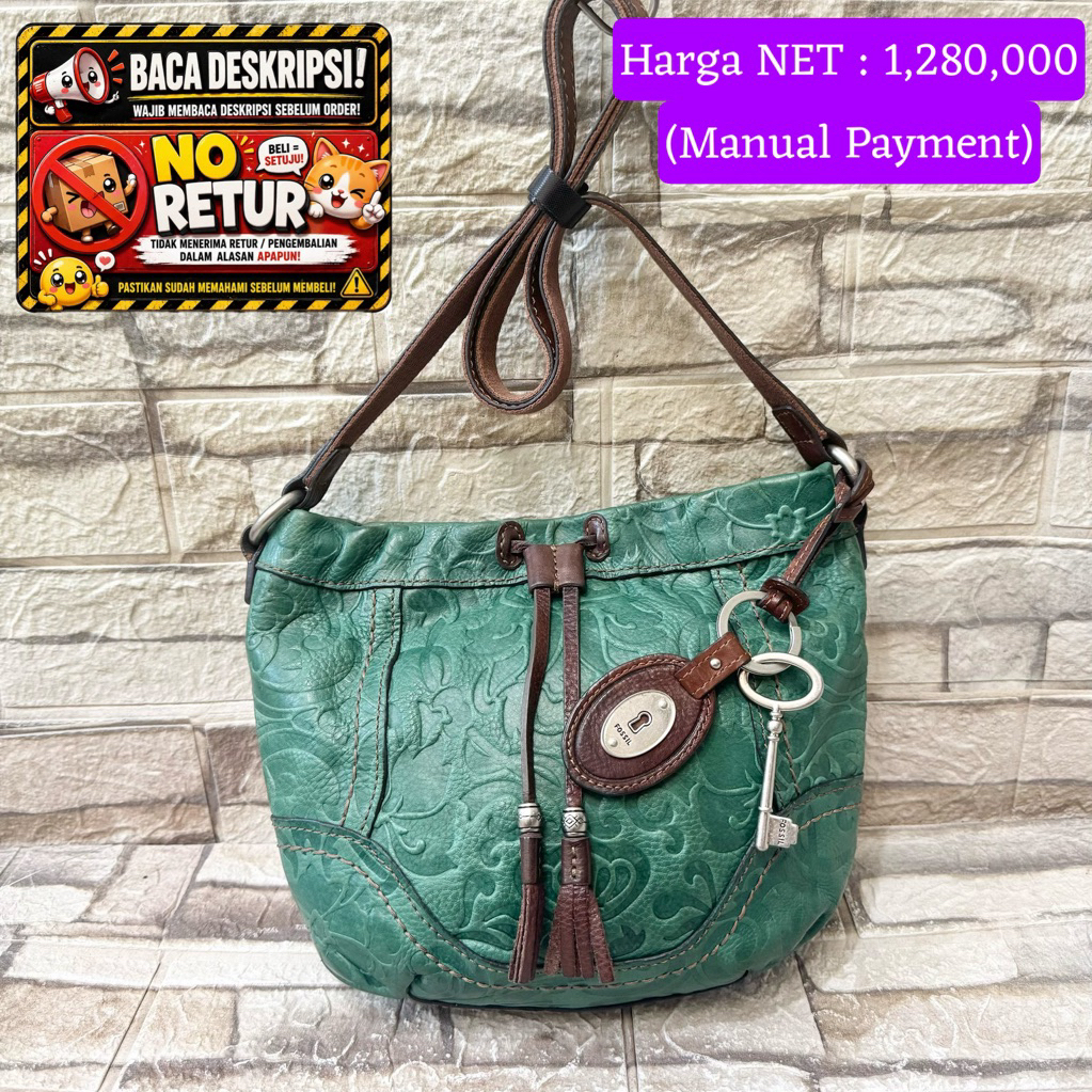 716# NET-Preloved Fossil Colby Embossed Green