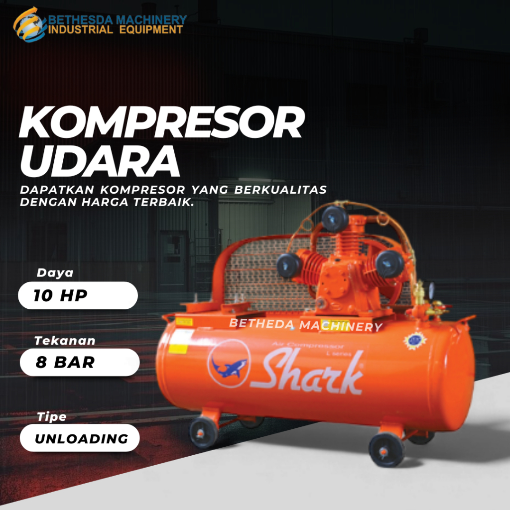 Kompresor 10 Hp 8 Bar Kosongan Mesin Kompresor Shark 10 PK
