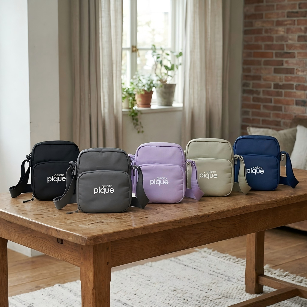 Gelato Pique Official Store /Tas Selempang RFID Block Gelato Pique: Jaga Data & Gaya Anda Tetap Aman