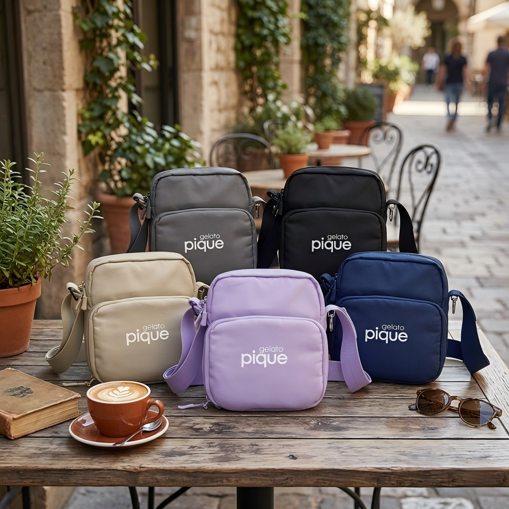 Gelato Pique Official Store /Tas Selempang RFID Block Gelato Pique: Jaga Data & Gaya Anda Tetap Aman