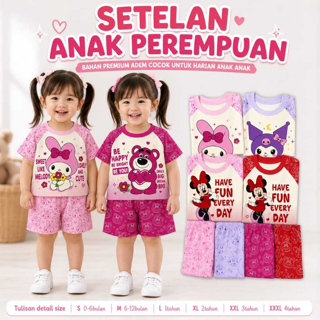 VALMELO SETELAN ANAK PEREMPUAN/BAJU BAYI PEREMPUAN (23)