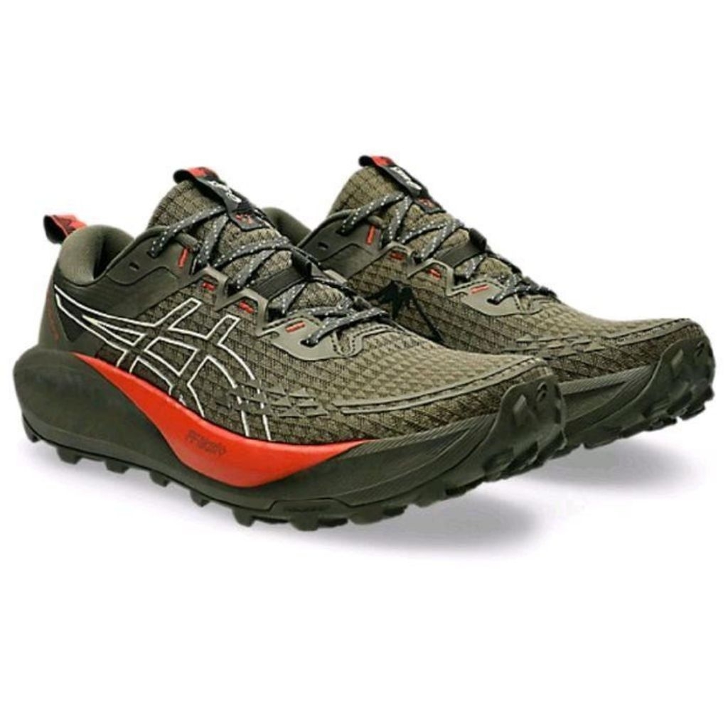 Sepatu Asics Gel Trabuco 13 Brown Stone / Wheat Yellow | Sepatu Running Trail / Sneakers / Cassual P