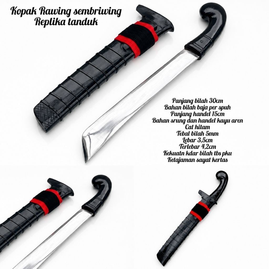 GOLOK KOPAK RAWING FULL TANDUK REPLIKA
