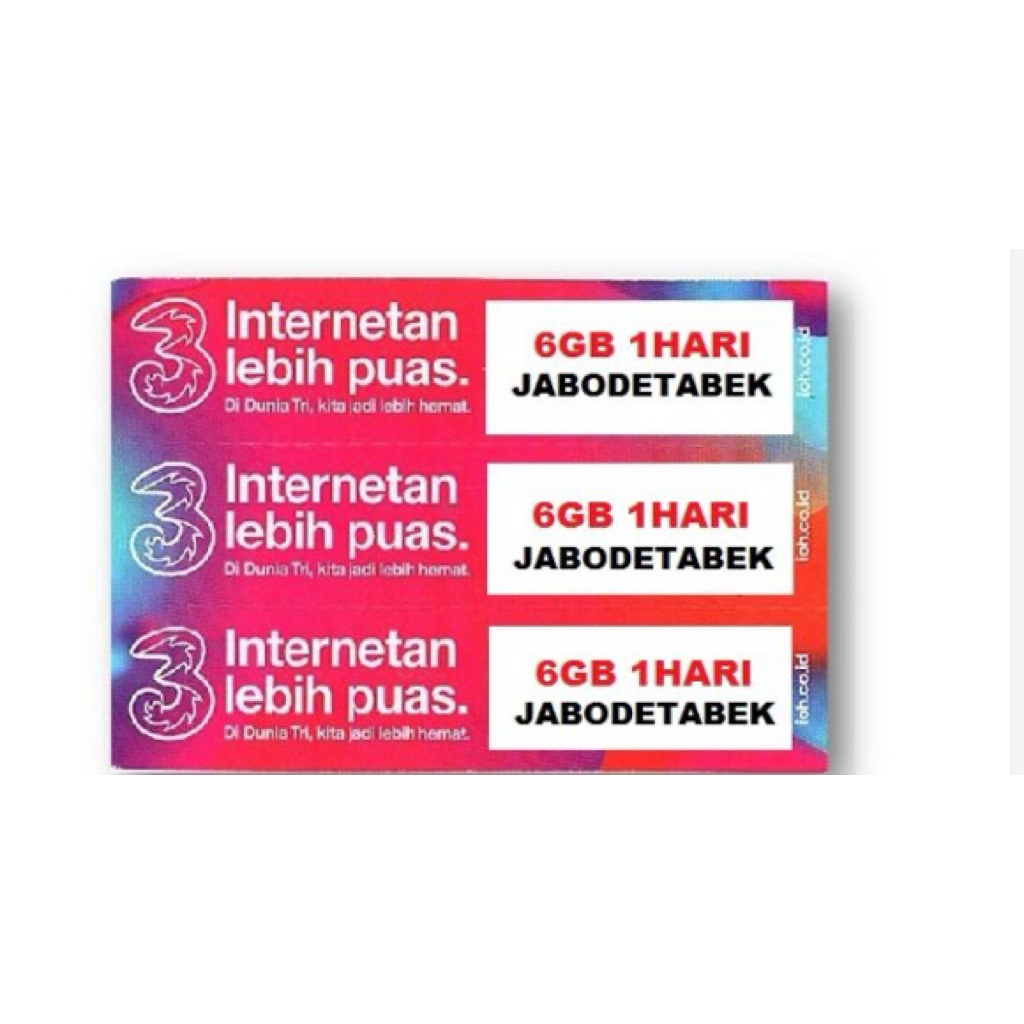 paket data tri 6 gb 1 hari jabodetabek