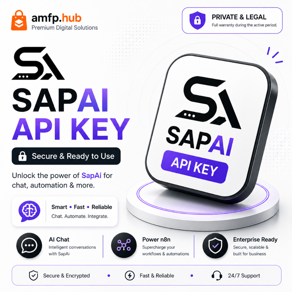 SAPAI API Key – Large Language Model (LLM) API untuk Developer & n8n Integration (1 Bulan, No Limit*