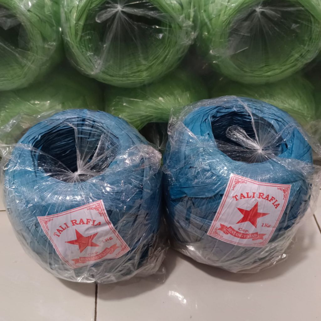 Tali Rafia BINTANG FAJAR 1 Kg Tahan Cuaca, Warna Cerah, Mudah Digunakan