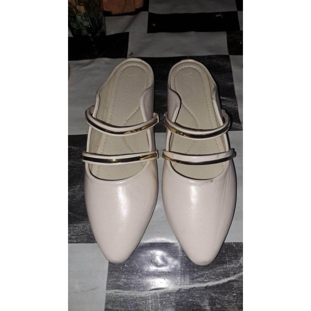 PRELOVED SANDAL BALET MULES TANPA HAK