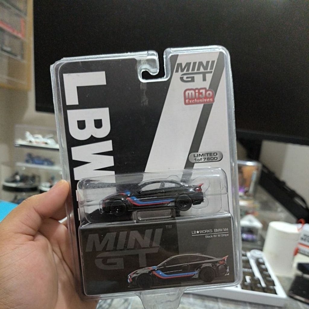 MINI GT 306 LBWK BMW M4 BLACK W/ M STRIPE BLISTER VERSION