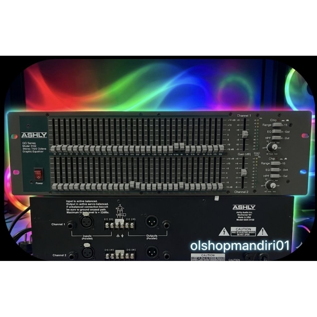 EQUALIZER ASHLY ORIGINAL model GQX 3102 2x31 GRADE A++