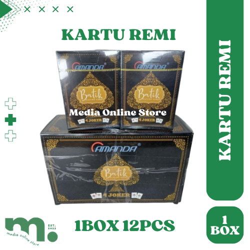 KARTU REMI BATIK - 1 BOX ISI 12 PCS KARTU REMI