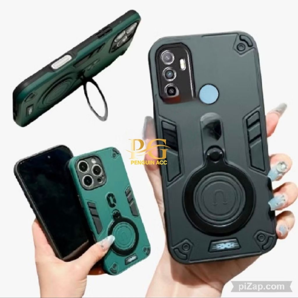 Casing OPPO A16 A16S Hard Case Robot Ring Eye Ring Pro Camera Casing Standing Robot