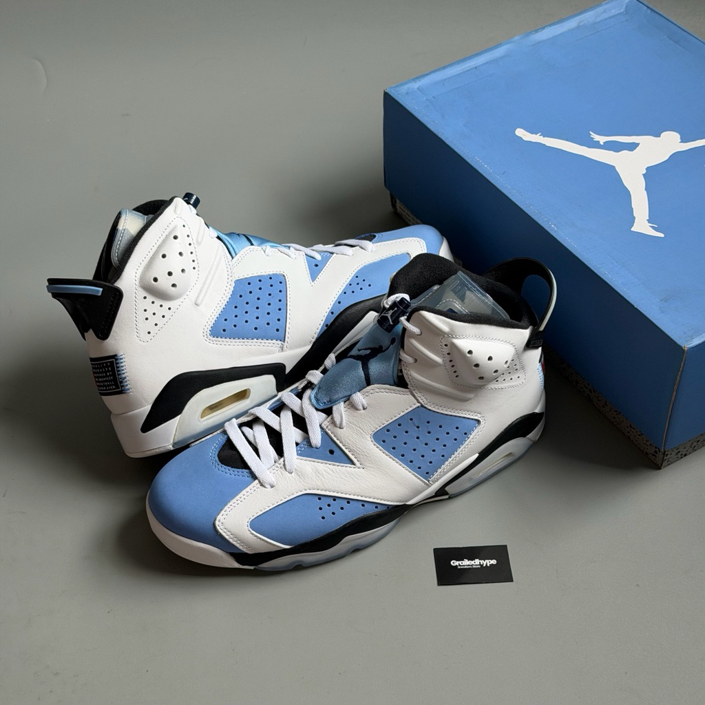 Air Jordan 6 Retro UNC White Home (100% Original)